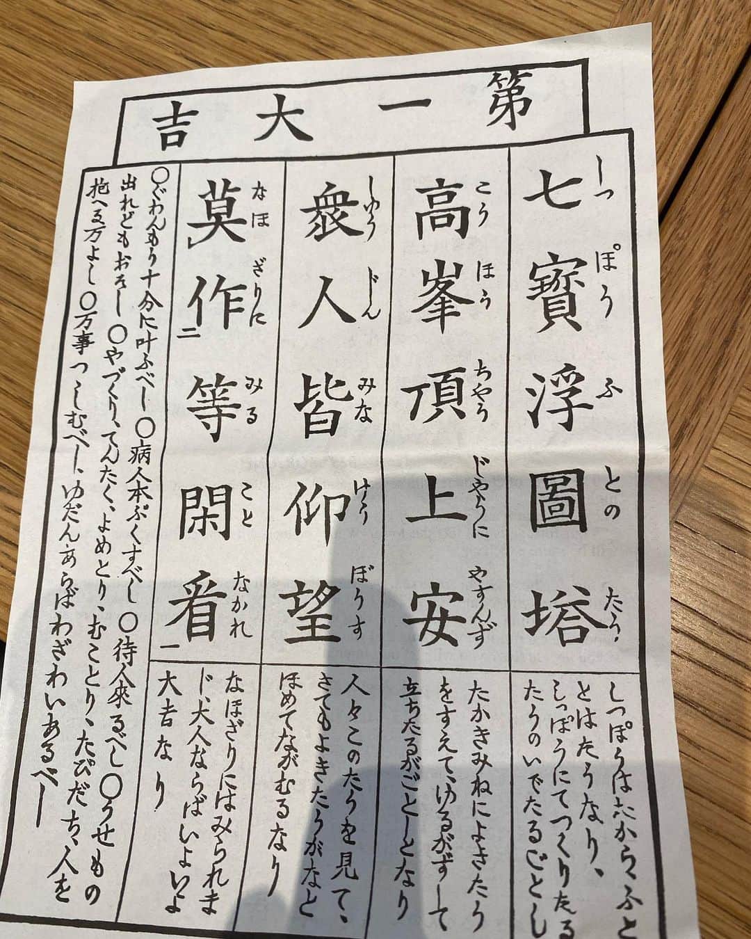 森進一のインスタグラム：「浅草雷門で新曲『さわりは名調子』のプロモーションビデオ撮影でおみくじを引いたら☺️👍」