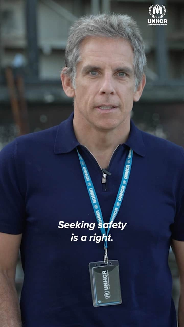 ベン・スティラーのインスタグラム：「"Seeking safety is a right."  UNHCR Goodwill Ambassador @benstiller is in Ukraine for #WorldRefugeeDay. He's there to stand in solidarity with people displaced by war and conflict all around the world.」