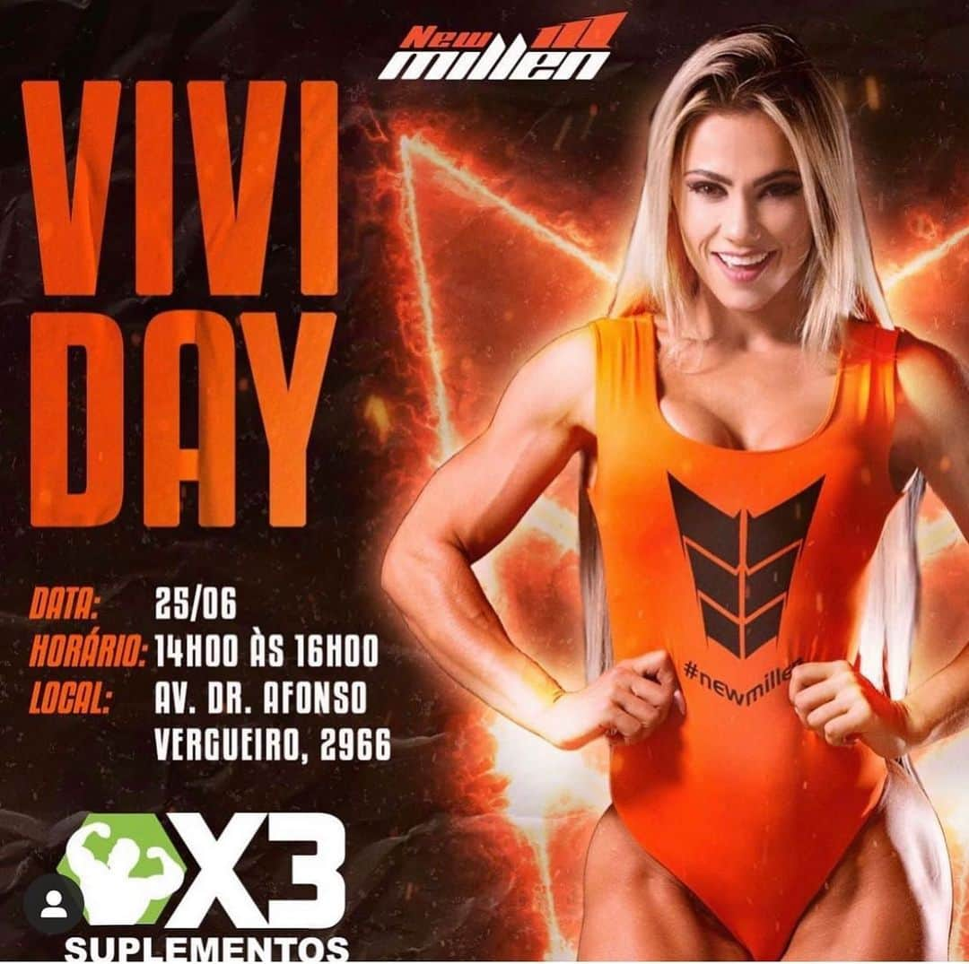 Vivi Winklerさんのインスタグラム写真 - (Vivi WinklerInstagram)「SOROCABA - SP SÁBADO AGORA HEIN!!!! Start!!! Estaremos juntos dia 25/06 as 14:00h na loja @x3suplementos juntinho com a marca de suplementos das BRABAS @newmillenoficial !!!! Vai ser TUDOOOO!! . Chama todas as amigas e marombas e vamos juntas garantir aquela fótona!!! Amoooooooooooo BRABAS E BRABOS!!!!」6月21日 3時23分 - viviwinkler