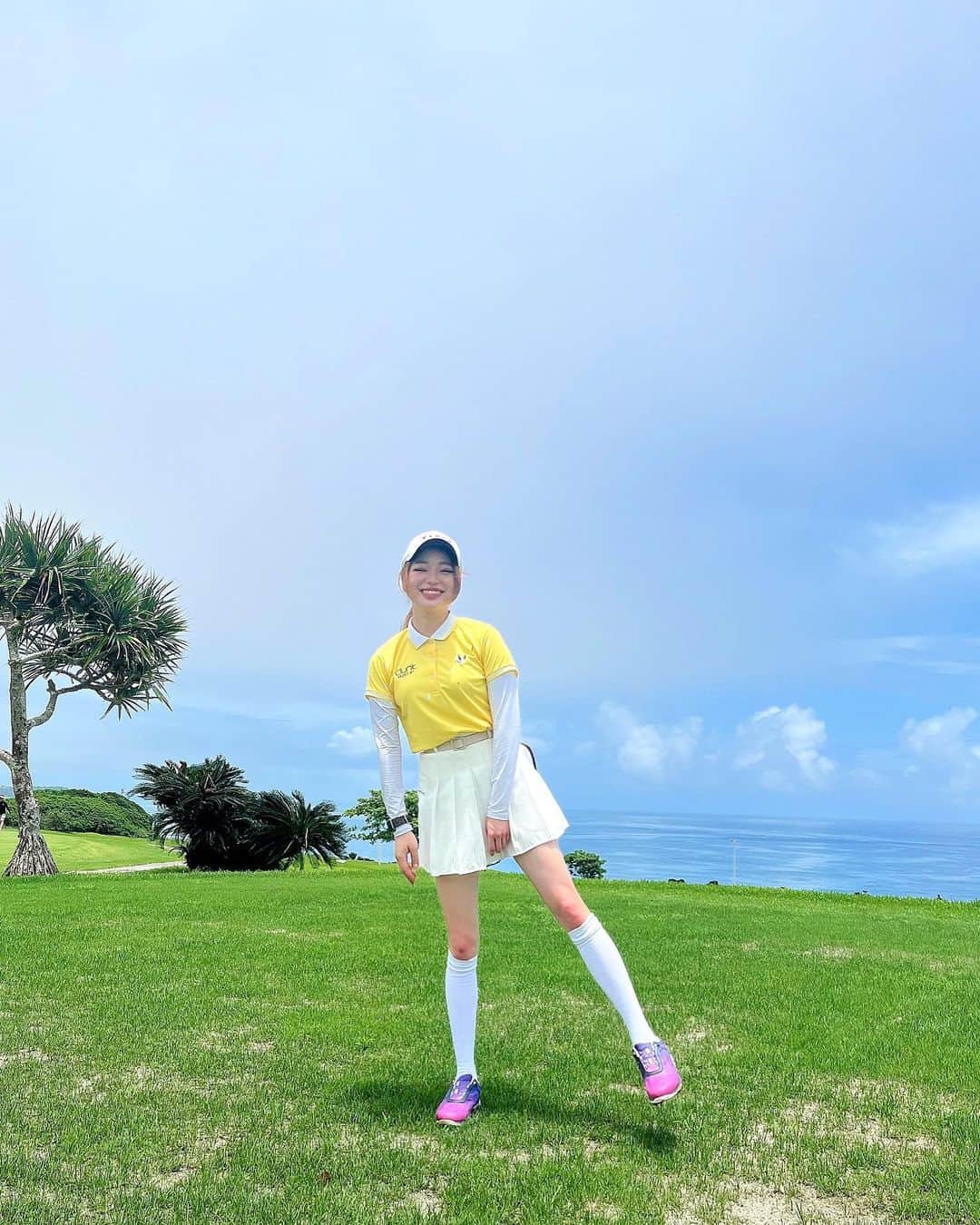 KEIのインスタグラム：「沖縄ゴルフ最高すぎて目がない😂💓  #ゴルフ女子 #沖縄 #サザンリンクス」