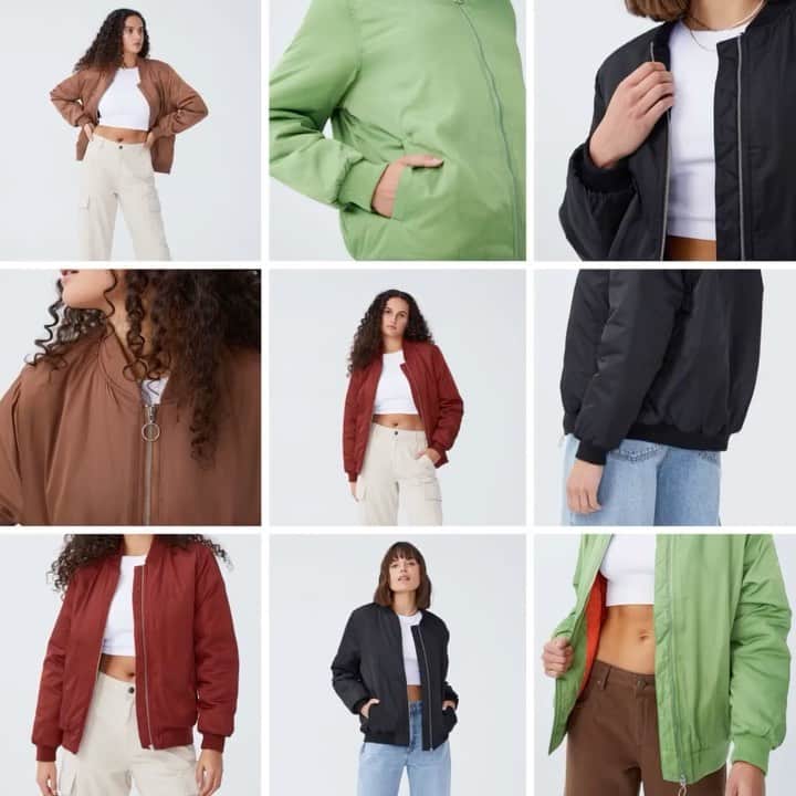 のインスタグラム：「*THE* jacket you need this szn 🔎 The Bomber Jacket 💚 #MyCottonOn」