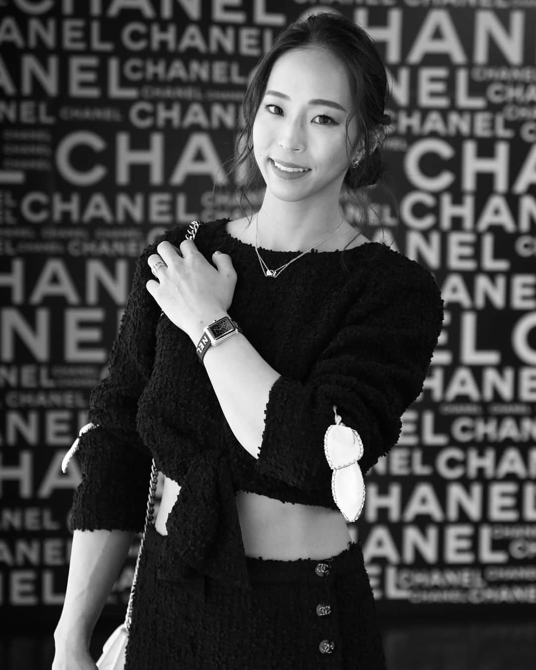 野口啓代のインスタグラム：「chanel limited watch collection.  時計も会場も素敵過ぎて ひさしぶりのキラキラな空間にテンションあがりました⌚️🤍  @chanelofficial  #chanelwanted  #chanelwatches」