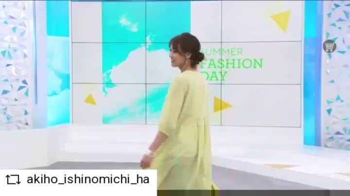 アースモデルスのインスタグラム：「石田明穂  #REPOST @akiho_ishinomichi_ha with @get__repost__app  先日qvcさんのサマーファッションデイに出演させていただきました。  梅雨が明けたら、夏はすぐそこっ😊🌈☀️🌻 夏のお洋服で、ジメジメを吹き飛ばしていきましょうっ🎵  ありがとうございました✨  #earthmodels#アースモデルス#qvc   #石田明穂 #モデル #qvcジャパン #アース」