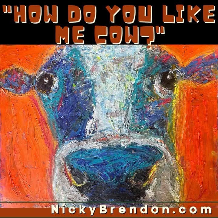 ニコラス・ブレンドンのインスタグラム：「New painting until the cowz come home.」