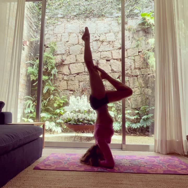 massaferaのインスタグラム：「Dia internacional do yoga ! Prática linda completa e transformadora são tantos adjetivos que se estendem a minha musa obrigada @nanda.adarsha.yoga por ser tão incrível e generosa sempre amo tu ✨💖」