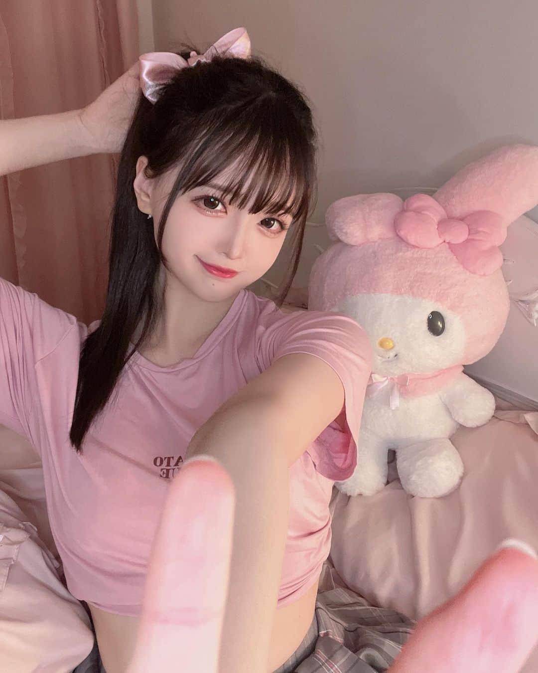 のインスタグラム：「💕 #gelatopique #ジェラートピケ #ジェラピケ #マイメロ #mymelody #マイメロディ #おうち時間」