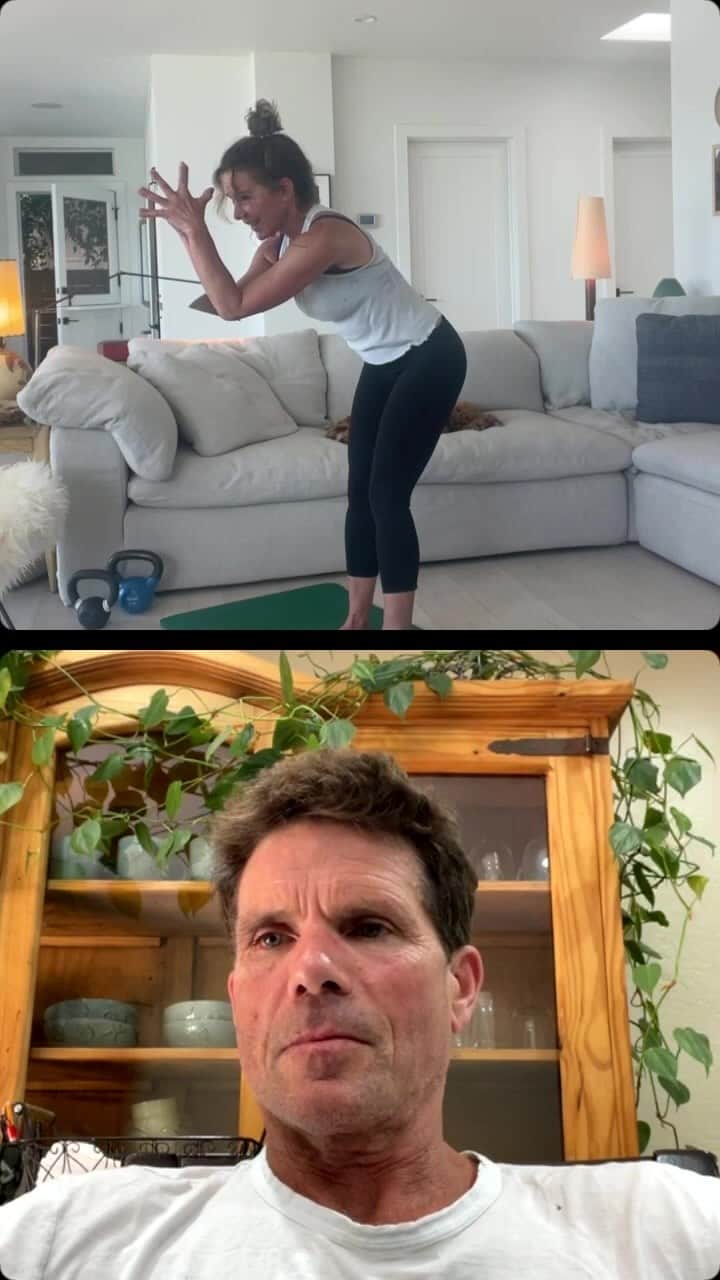 ジェニファー・グレイのインスタグラム：「IG live my workout with peter #peterpark @platinumfitsb @platinumfitnesssummerland」