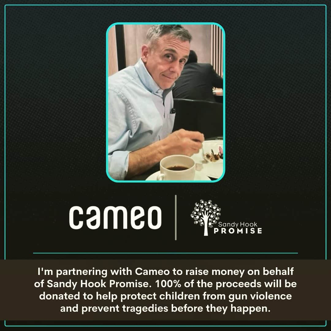 デビッド・エイゲンバーグのインスタグラム：「I'm partnering with Cameo to raise money on behalf of Sandy Hook Promise. 100% of the proceeds will be donated to help protect children from gun violence and prevent tragedies before they happen. www.cameo.com/davideigenberg So drop me a note and I’ll send you a nice video and we can help out. All the best, David」