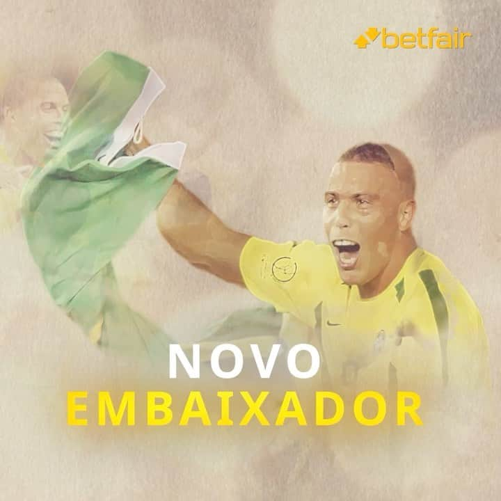 ロナウドのインスタグラム：「9️⃣💥🔼🔽 Existe algo de especial no futebol. E o nosso novo embaixador sabe bem disso. Bem-vindo, Fenômeno! Com a Betfair e o @ronaldo juntos, Todo Resultado É Possível.  #Betfair #Ronaldo #Fenomeno #RonaldoEBetfair」