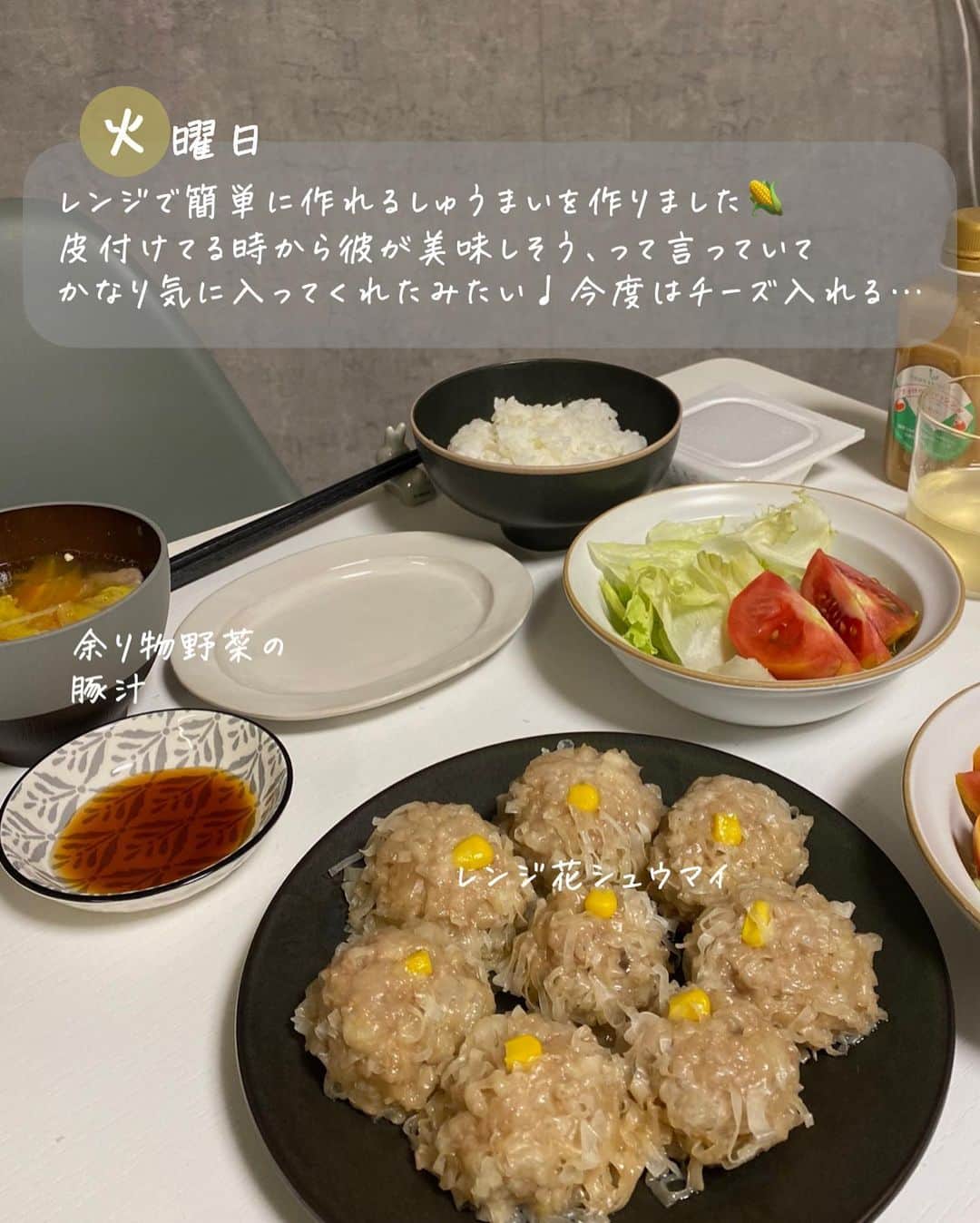 あやうやさんのインスタグラム写真 - (あやうやInstagram)「←他の投稿はここから  １週間の夜ごはん🍕  今週も私の気まぐれで作った献立です🦥  とにかく沖縄に行きたすぎて、 沖縄のことばっかり考えてました笑  だんだんと夏らしくなってきて、 今年の夏は何しようかな〜と 妄想するのが楽しいです👒💭  いももちとか、花しゅうまいはレシピ投稿もしているのでぜひ〜！  ------------------------------  私達のアカウントでは 　⚪︎同棲 　⚪︎節約 　⚪︎お金 　⚪︎暮らし について毎日発信しています🕊  フォローしていただけると とても喜びます☺️  ▶▶@aya_uyablog  　　25歳カップル 　　1LDK/5階建  -------------------------------  #暮らし #同棲 #同棲生活 #同棲カップル #2人暮らし #二人暮らし #献立 #料理 #夜ごはん #ふたりごはん #簡単ごはん #手抜きごはん #いももち #花しゅうまい #しゅうまい #沖縄料理 #豆腐チャンプルー #にんじんしりしり #ピザ」6月23日 19時00分 - aya_uyablog