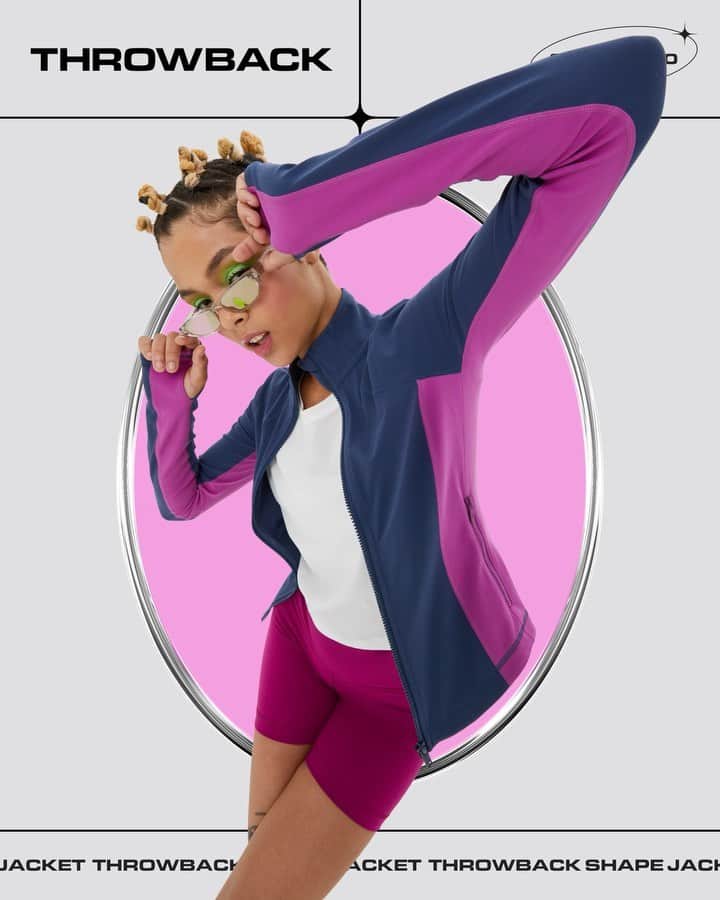 lululemonのインスタグラム：「No way—the limited-edition Throwback Shape Jacket is here?    Yes way. It’s up for grabs on the app, where you’ll get dibs on future #tbt drops too.    (Link in bio to download)」