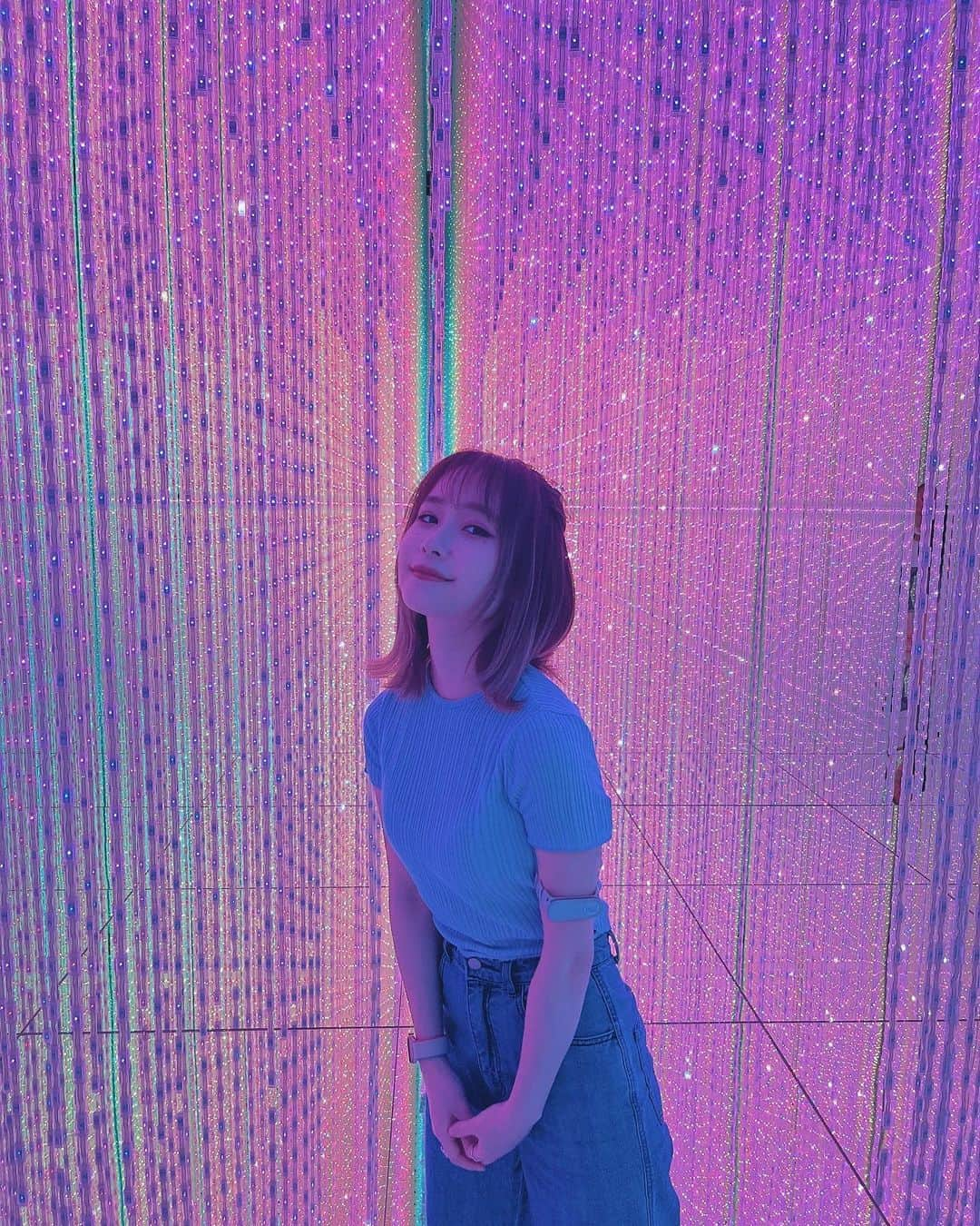 増井みおのインスタグラム：「ぴかぴか〜  #チームラボプラネッツ #チームラボ豊洲 #teamlab」