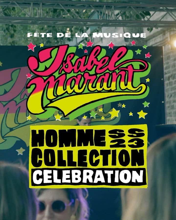 イザベルマランのインスタグラム：「An unforgettable Fête de la Musique. On the banks of the Seine, Isabel Marant invited guests to celebrate the Men’s Spring-Summer 2023 collection with live performances and DJ sets. See more via link in bio.   Video by @gregoiremthx   #IsabelMarantSS23 #IsabelMarant」