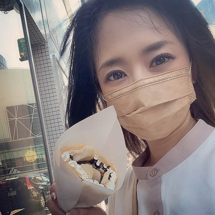 蒼井そらさんのインスタグラム写真 - (蒼井そらInstagram)「Eating Crepe in Harajuku.  イベントで原宿にいたから クレープ食べたぜ。」6月25日 15時09分 - aoi_sola