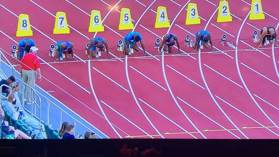 タイソン・ゲイのインスタグラム：「Congrats guys you guys rolled @iamtrayvonbromell @braceyaself @fkerley99 you boys ran great. #usatf #100m #oregon #trackandfield」