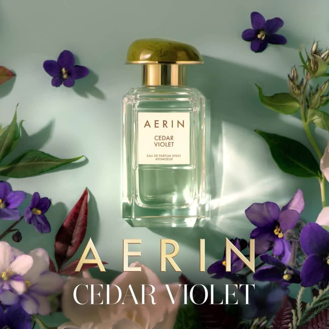 エスティローダーのインスタグラム：「@aerinbeauty’s #CedarViolet transports us to a magical sun-dappled forest. Tap to shop and discover #AERINBeauty fragrances. #AERIN​」