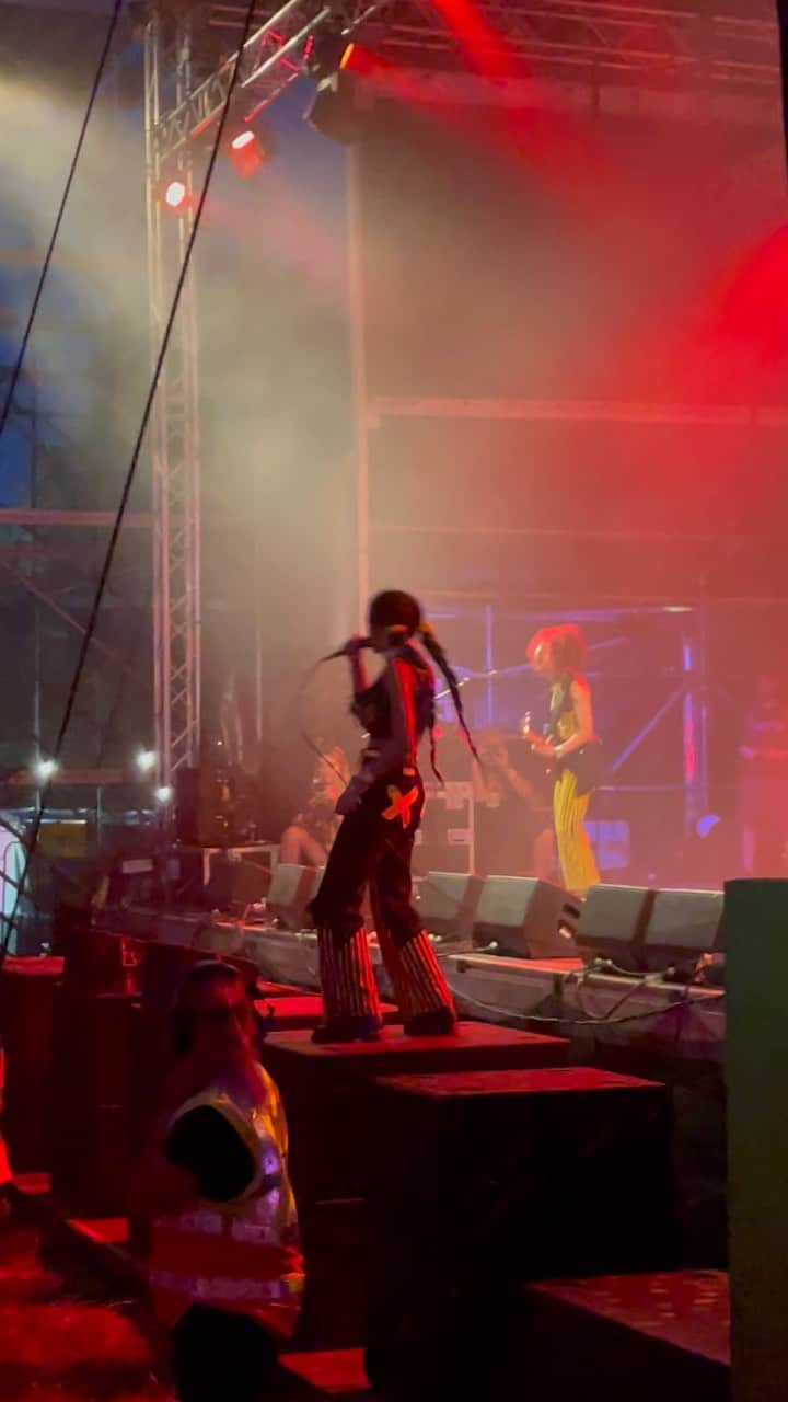 METAL HAMMERのインスタグラム：「Nova Twins playing to a big crowd in Shangri La on Thursday night at Glastonbury!」