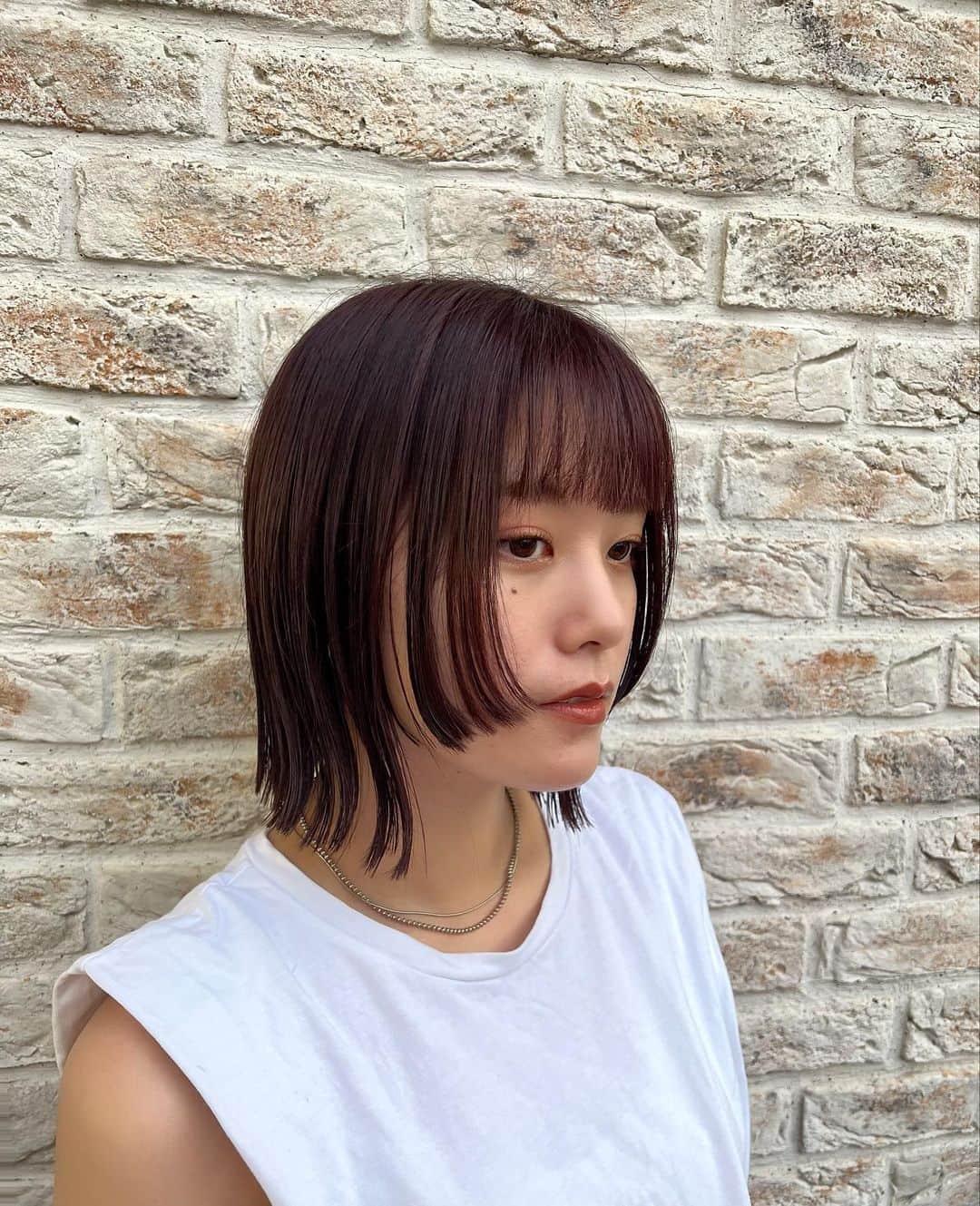 酒井萌衣のインスタグラム：「#ボブウルフ　🐺  #ウルフボブ」