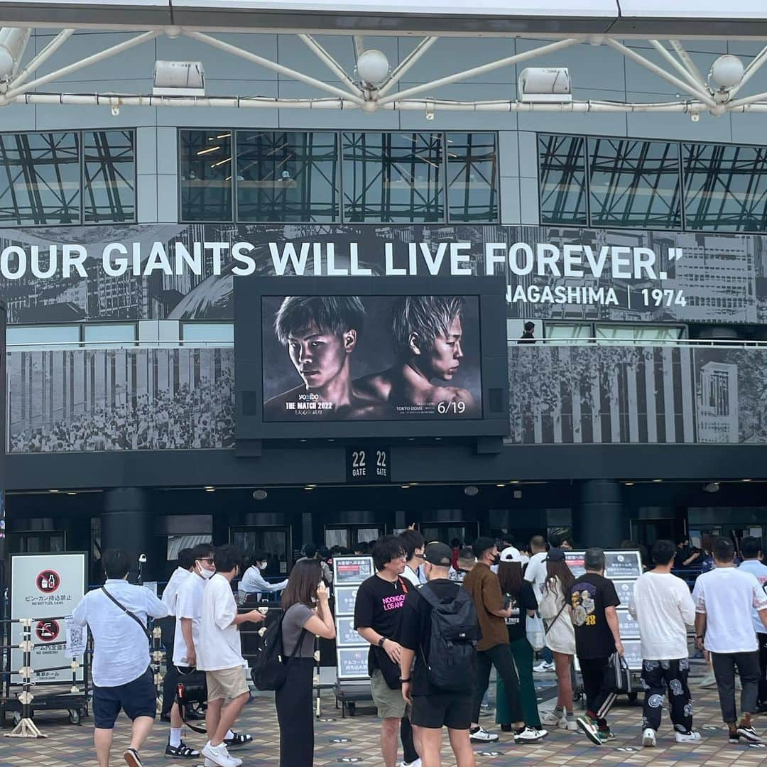 琥珀うたのインスタグラム：「. . 2022/06/19 世紀の一戦 . . #tokyodome #k1 #rizin #thematch #takeru #tenshinnasukawa  #東京ドーム #世紀の一戦」