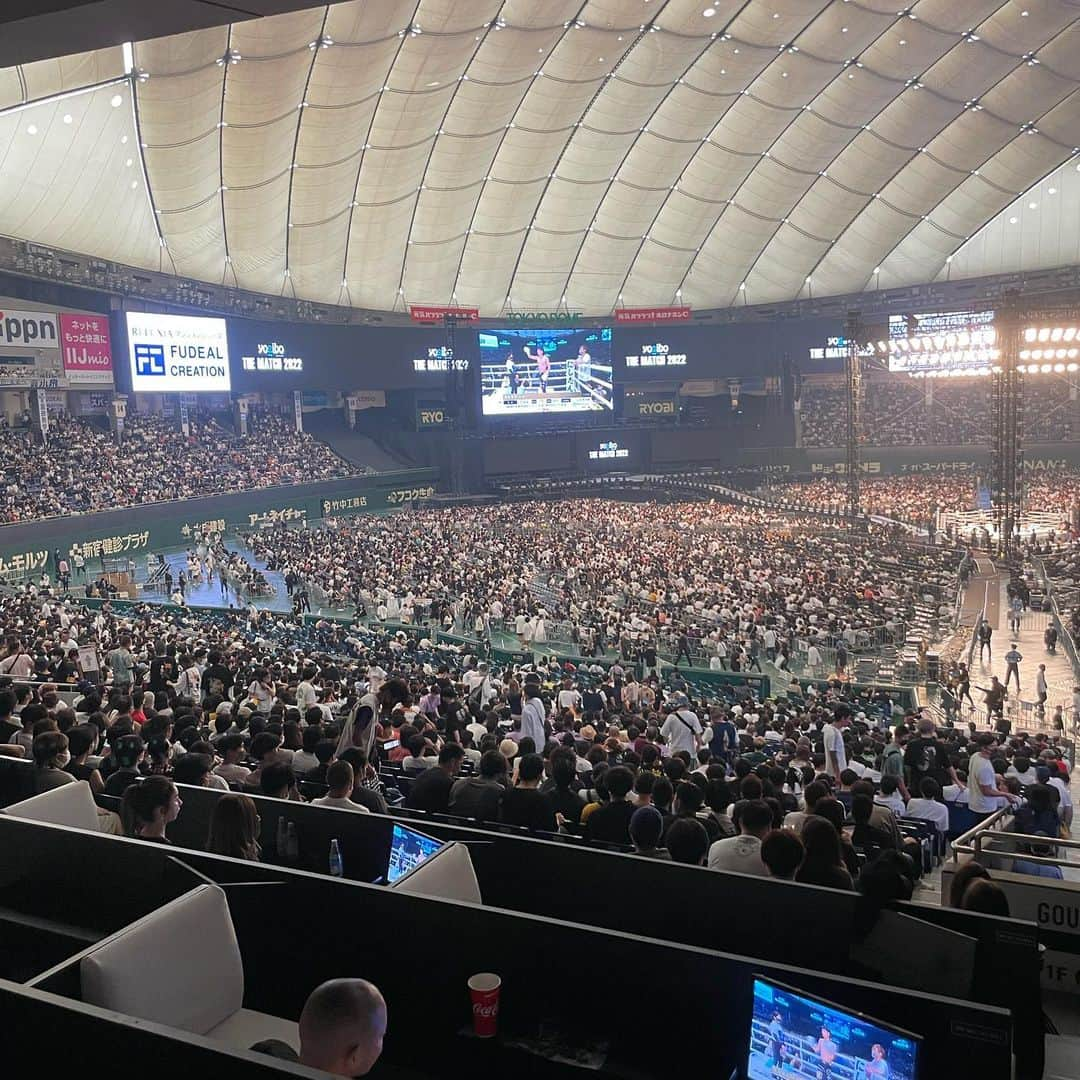 琥珀うたさんのインスタグラム写真 - (琥珀うたInstagram)「. . 2022/06/19 世紀の一戦 . . #tokyodome #k1 #rizin #thematch #takeru #tenshinnasukawa  #東京ドーム #世紀の一戦」6月26日 18時28分 - uta0214khk