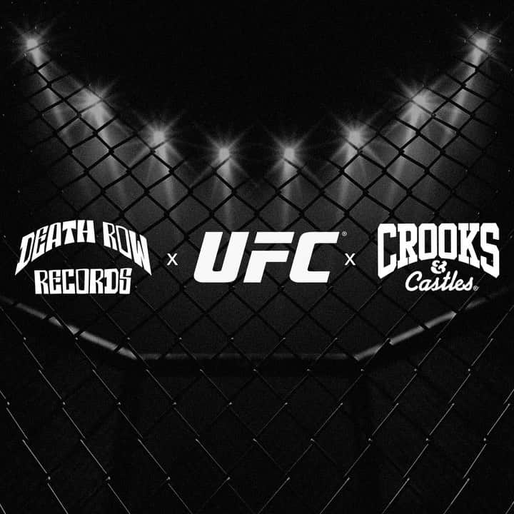 のインスタグラム：「@deathrowrecords ✖️ @ufc ✖️ @crooksncastles   GET READY.   Available online ➡️ 06/30 at ufcstore.com, crooksncastles.com   AND in-store at Snoopy's Clothing & inside UFC X pop-up ➡️ 07/01   @snoopdogg @ufcstore」