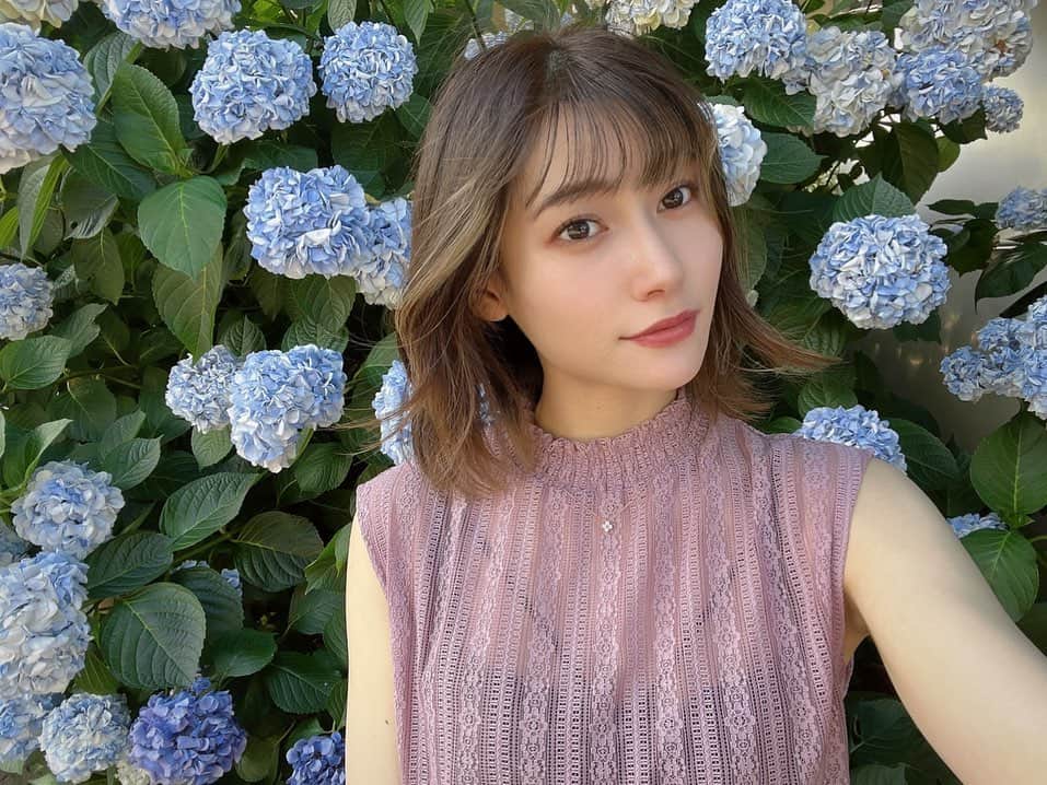 江藤彩也香のインスタグラム：「紫陽花🥰🥰」