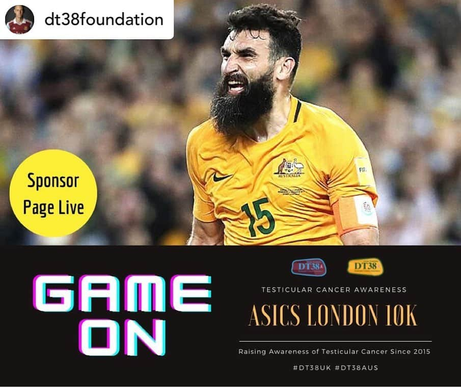 ミル・ジェディナクのインスタグラム：「I’m proud to be helping with this event to a cause that is dear to me🏃🏻‍♂️ Posted @withregram • @dt38foundation We're delighted to announce our Patron @milejedinak is running the @thelondon10k for DT38 next month.  You can help us raise funds for our work against #testicularcancer & get behind Mile & team on the streets of London this summer 🏃‍♂️  To sponsor Mile visit his JustGiving page in our LinkTree in our bio. Thank you.  #DT38UK #DT38Aus #Charity #RaisingAwareness #TesticularCancer #SelfChecking #AwarenessDownUnder」