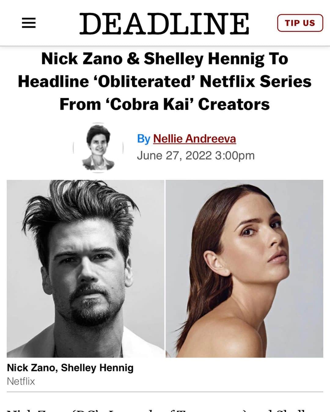 シェリー・ヘニッヒのインスタグラム：「Dads been telling everyone I’m doing a show called oblivion 🤦🏻‍♀️ but atleast brother will know how to find @netflix 👏 mom has already set the dvr 👀   @nickzano  @healdrules  @jonhurwitz  @haydenschlossberg101   I CAN NOT WAIT BETCHES」