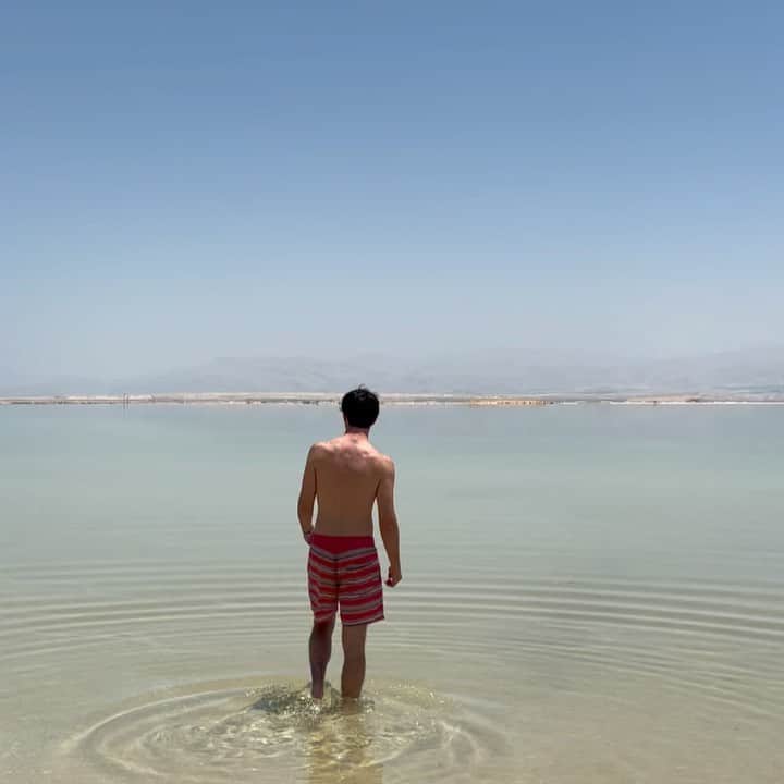 Aaron Carpenterのインスタグラム：「Felt pretty alive at the Dead Sea」