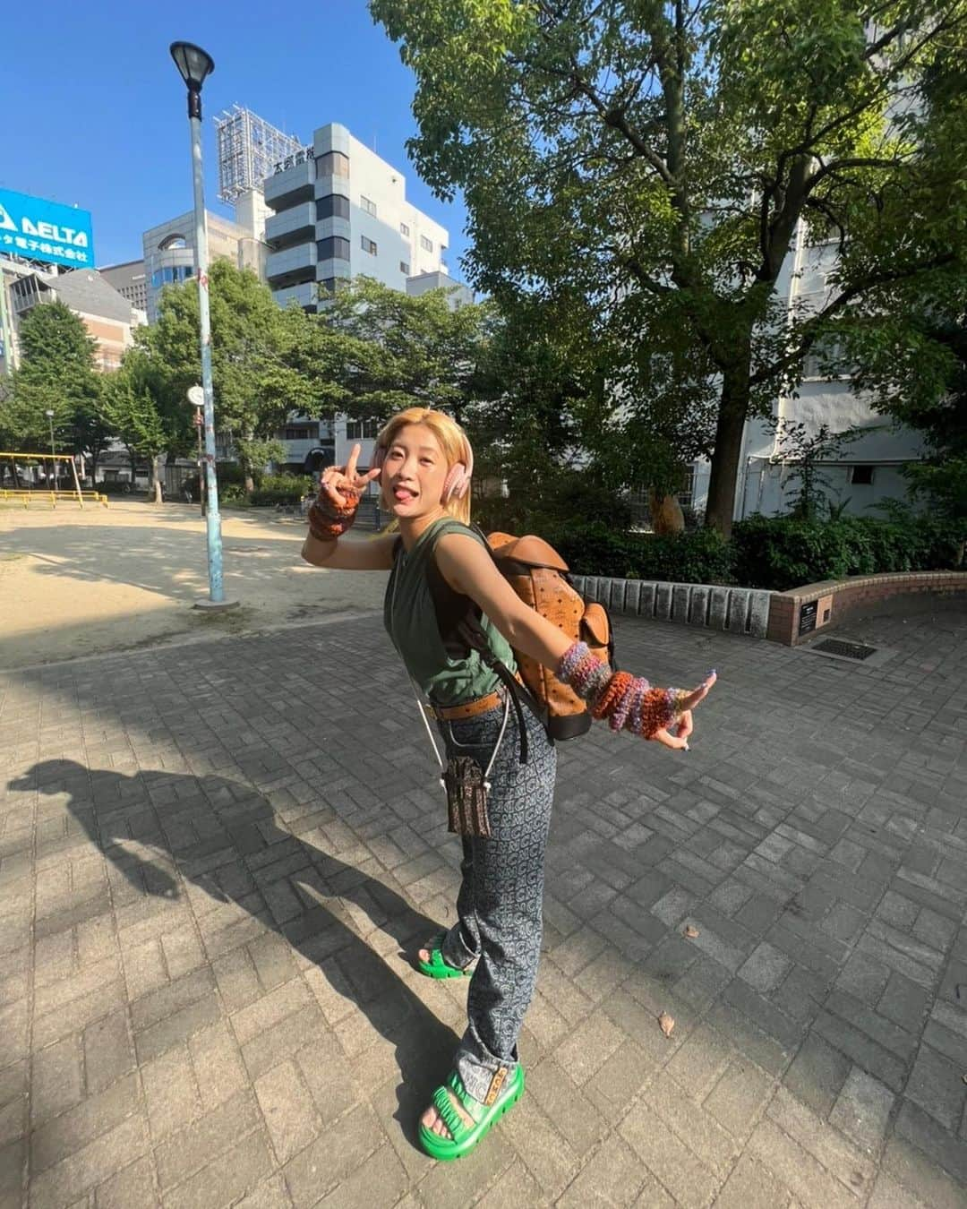 HANAさんのインスタグラム写真 - (HANAInstagram)「レッスンいくよ！コーデ💚🪄笑」6月28日 21時43分 - banghana