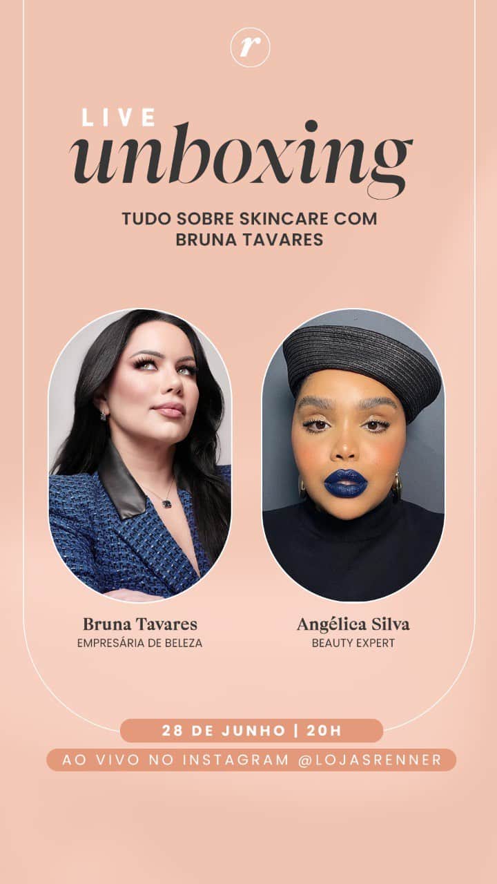 のインスタグラム：「Live Unboxing tudo sobre skincare com @brunatavares   Você também ama cuidar da pele e está sempre em busca de uma rotina de skincare? As experts @brunatavares e @angelic4silva contam todos os segredos para uma pele incrível e bem cuidada.   Confira o IGTV completo e descubra todas as dicas para arrasar.」