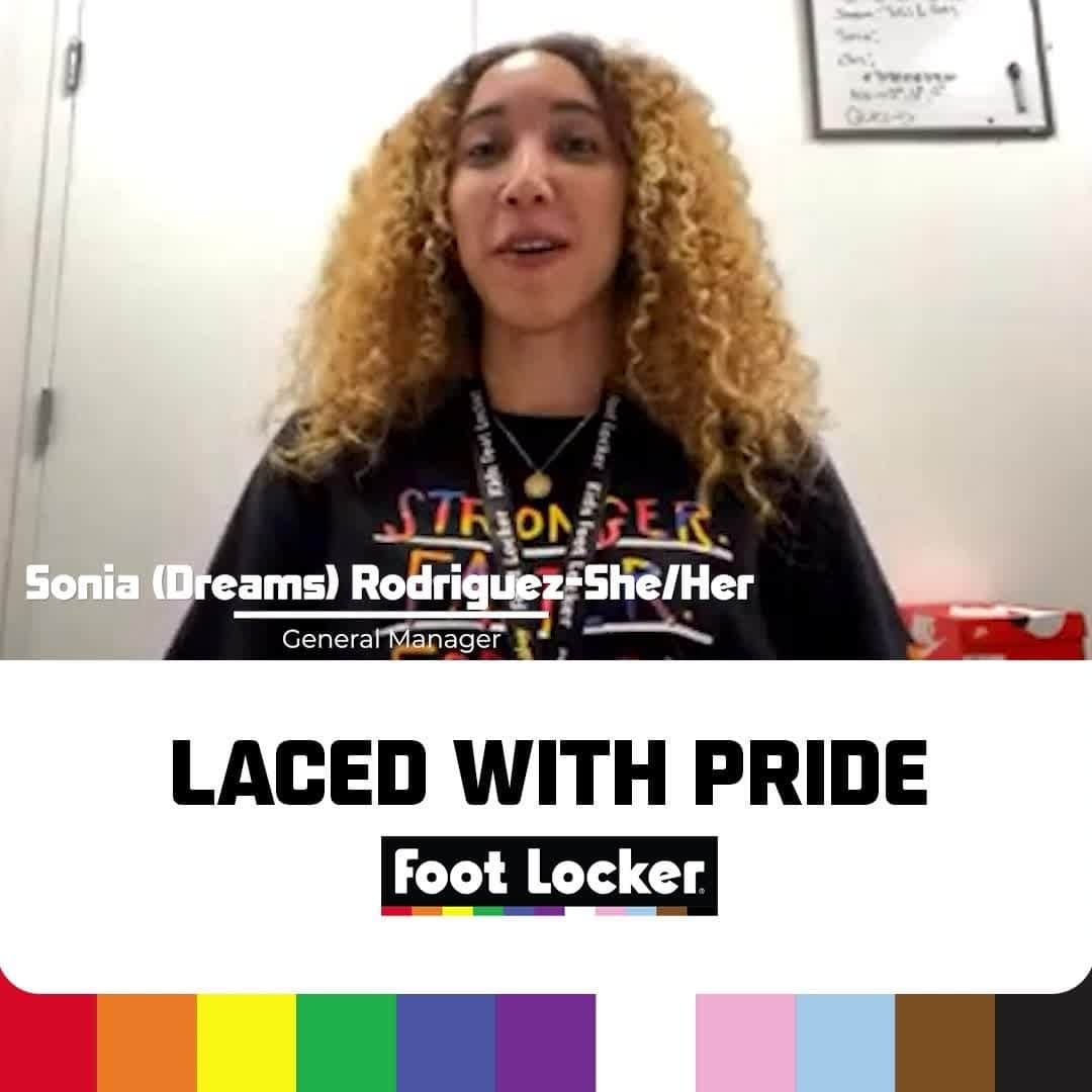 Foot Lockerのインスタグラム：「As we continue to celebrate Pride Month, our Laced With Pride ERG held a roundtable discussion with our LGBTQIA+ employees and agency partners to tell their stories, whether in the workplace or everyday life.  General Manager Sonia Rodriguez explains how looks can often be deceiving, and how the assumptions people make based on how she 'looks' require her to come out more than once, despite her efforts to make it known to people.」