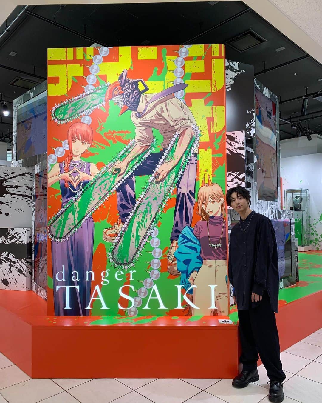 高杉真宙のインスタグラム：「TASAKI×チェンソーマンのポップアップストアへ行って参りました！ 世界観、最高です。  #TASAKI #TASAKIdanger #TASAKIチェンソーマン　#チェンソーマン」