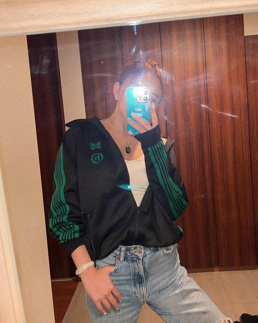 のインスタグラム：「GN💚😼  #selfie」