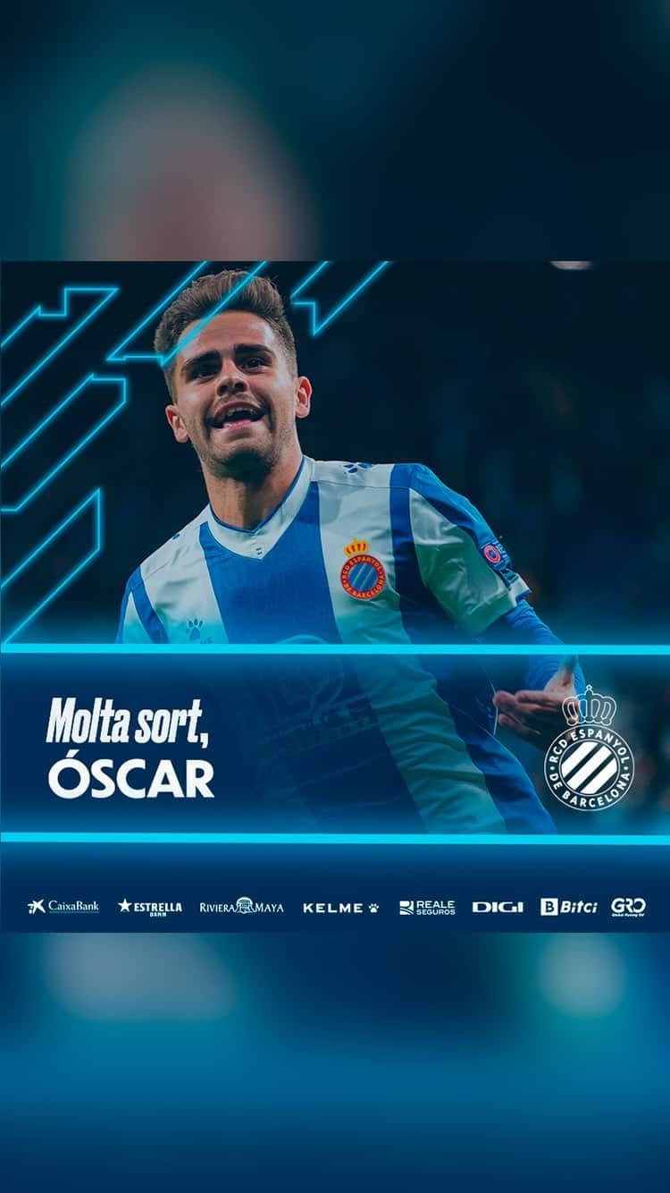 RCDエスパニョールのインスタグラム：「✍️ OFICIAL | Óscar Melendo finalitza el seu contracte amb l’#RCDE i no renovarà la seva vinculació amb el Club.  19 anys a la casa, de l’Escola al primer equip. Molta sort, @oscarmelendo!」