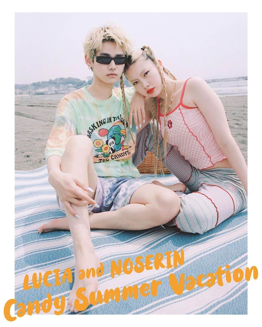 板橋よしえのインスタグラム：「. ℕ𝔼𝕎 𝕀𝕊𝕊𝕌𝔼 Candy Stripper Web Magazine 6月号 vol.2 ・・・・・・・・・・・・・・・・・・・・・・・・・ -𝗟𝗨𝗖𝗜𝗔 𝗮𝗻𝗱 𝗡𝗢𝗦𝗘𝗥𝗜𝗡- 𝗖𝗮𝗻𝗱𝘆 𝗦𝘂𝗺𝗺𝗲𝗿 𝗩𝗮𝗰𝗮𝘁𝗶𝗼𝗻  Candy Stripperのお届けするストリートのトレンドセッターがまとう夏らしいチルな5style。 loveでもFriendでも成立する、Candy風味ストリート流のカップルコーデをお届けします。 _ _ _ _ _ _ _ _ _ _ _ _ _ _ _ _ _ _ _ _ _ _ _ _ _ _ _   Model: @lucia.o0 & @noserln Photographer: @atsukokitaura  Hair&Make-up: @eriko_yamaguchi_  Text: @mikarin_1122  Design: @odag_works  _ _ _ _ _ _ _ _ _ _ _ _ _ _ _ _ _ _ _ _ _ _ _ _ _ _ _   Candy Stripper Magazineはプロフィールページの URLからご覧いただけます🏖🐠☀️」