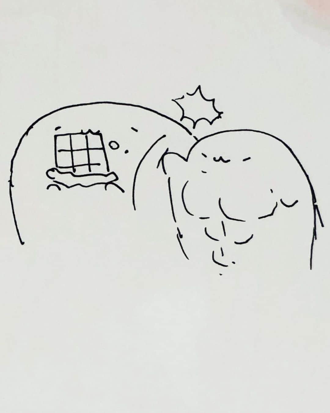 水卜さくらのインスタグラム：「なんで描いたか分からない絵ってあるよね😂」