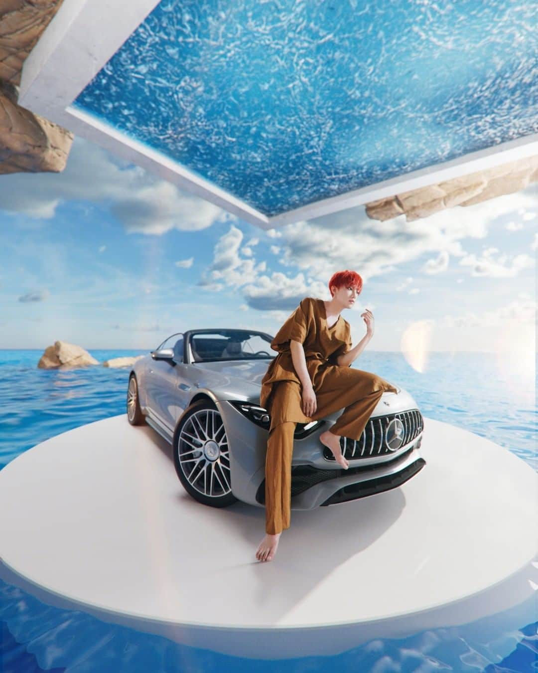 メルセデス・ベンツさんのインスタグラム写真 - (メルセデス・ベンツInstagram)「Check out the @mercedesamg SL in a surreal version of the breath-taking coastal city of Sydney. Virtual influencer @plusticboy is pictured next to the car in a look from Australian designer, @albuslumen.  #MercedesBenz #MercedesBenzFashion #MercedesAMG」7月2日 3時00分 - mercedesbenz