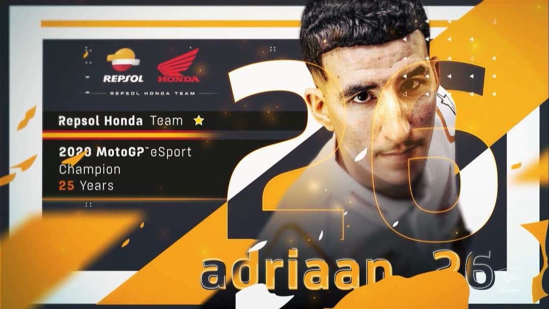 レプソル・ホンダのインスタグラム：「Domination from the Repsol Honda Team rider as @26_adriaan made it a flag-to-flag wins in Round two of the 2022 @motogpesport Championship  What a ride 👏」