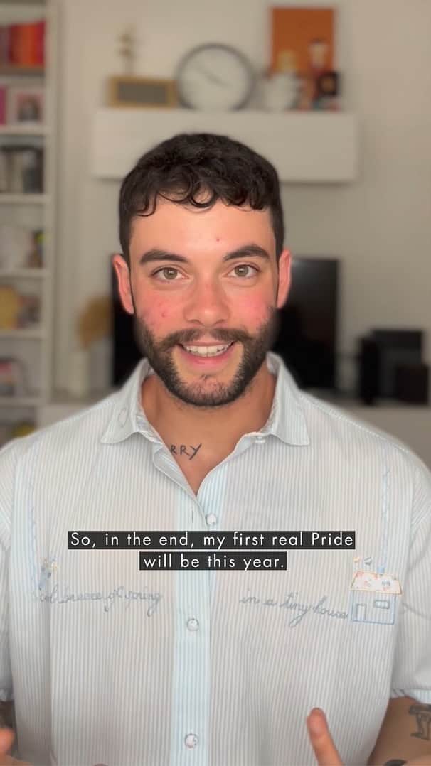 ヴォーグのインスタグラム：「As part of our campaign to celebrate #PrideMonth, activist Francesco Cicconetti @mehths shares his first Pride experience and what gender and inclusivity mean to him. ​ Share your stories, too! Let’s #beproud  #ShareWithPride」