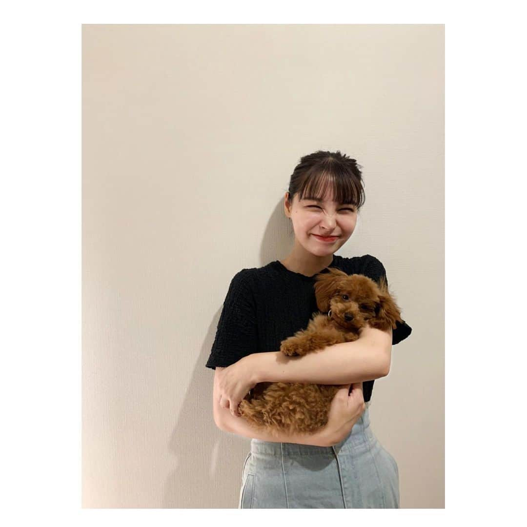 久保乃々花さんのインスタグラム写真 - (久保乃々花Instagram)「お姫様抱っこ。。🐶  ねっくん眠そうですね  最近すごく暑くなってきてますね 外に出るとサウナ入ってる気分。笑  tops... @selectmoca   bottoms … @pinue_official   #トイプードル #犬のいる暮らし #dog #toypoodle #お団子ヘア #チェキ」7月4日 20時32分 - kubononoka__gram