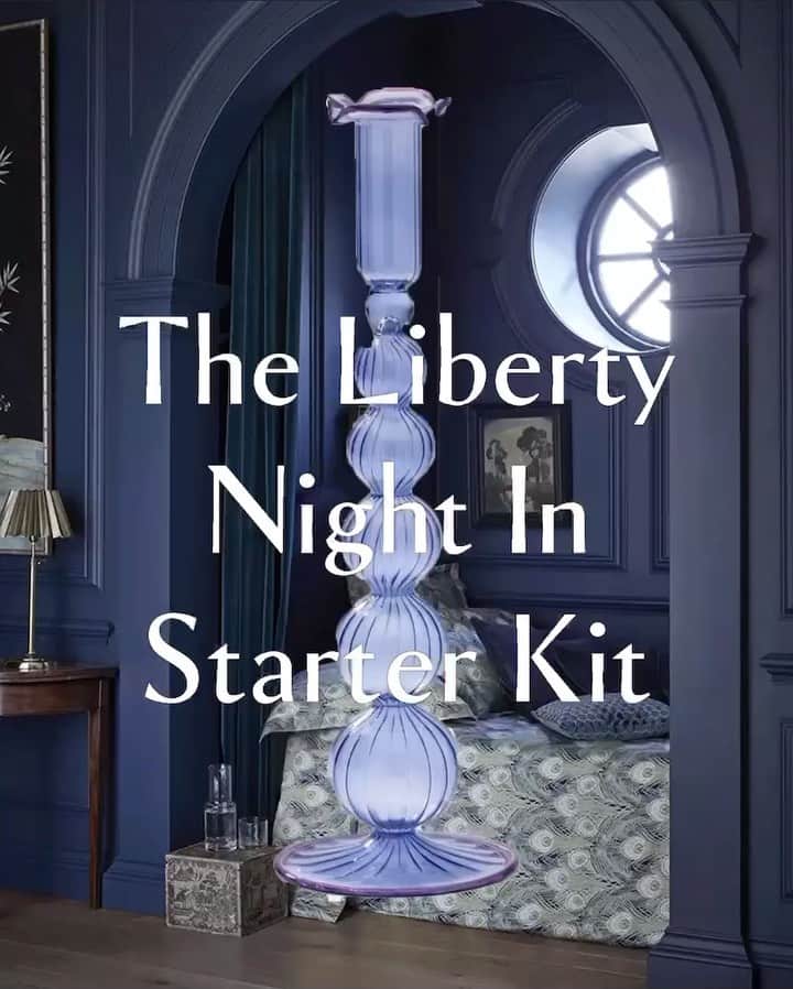 のインスタグラム：「Home alone with nothing to do? Need creative new date night ideas?   Try our regular guide to living life in style. This week is the Liberty Night In Starter Kit – or, brilliant ways to make the most of your evening at home.  Follow the link in bio for everything you need for the perfect night in, whatever the occasion 👆  #LibertySaysRelax #DateNight #Sleepwear #NightInIdeas」