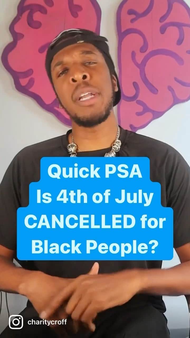 のインスタグラム：「What @charitycroff said!  Black people, enjoy the barbecues and fellowship. We deserve a day of black joy. Take a break ✨ oh and also #FUCKTHEFOURTH ✊🏾」