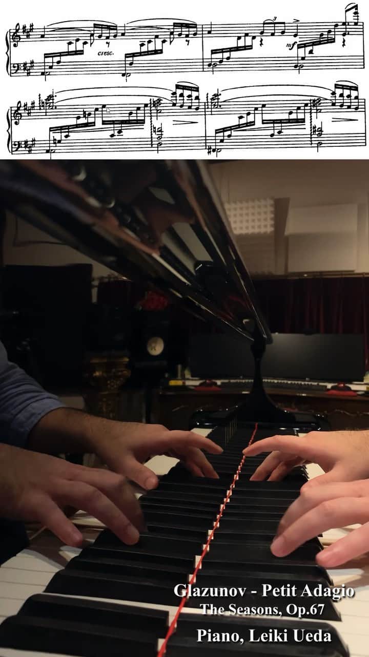 Leiki Uedaのインスタグラム：「Alexander Glazunov - “Petit Adagio” from The Seasons, Op. 67 This is exactly why I always say my favorite genre of music is ballet music. Glazunov composed many extremely beautiful pieces.」