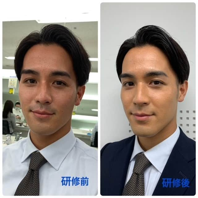 テレビ朝日アナウンサー公式さんのインスタグラム写真 - (テレビ朝日アナウンサー公式Instagram)「【アナウンサーへの道】NO.35 ～メイク研修前と後～ 明るく照らされたパウダールームで、プロのメイクさんが自分の顔にファンデーションを！ 全てが初めてで新鮮でした！ いつも動画を撮って下さる森アナウンサーから「カッコ良くなった！」と言ってもらい、なんだか照れくさかったです☺️ #武隈光希 #たけくまみつき  #新鮮 #初めての体験 #新人アナウンサー」7月5日 15時00分 - tvasahi_announcers