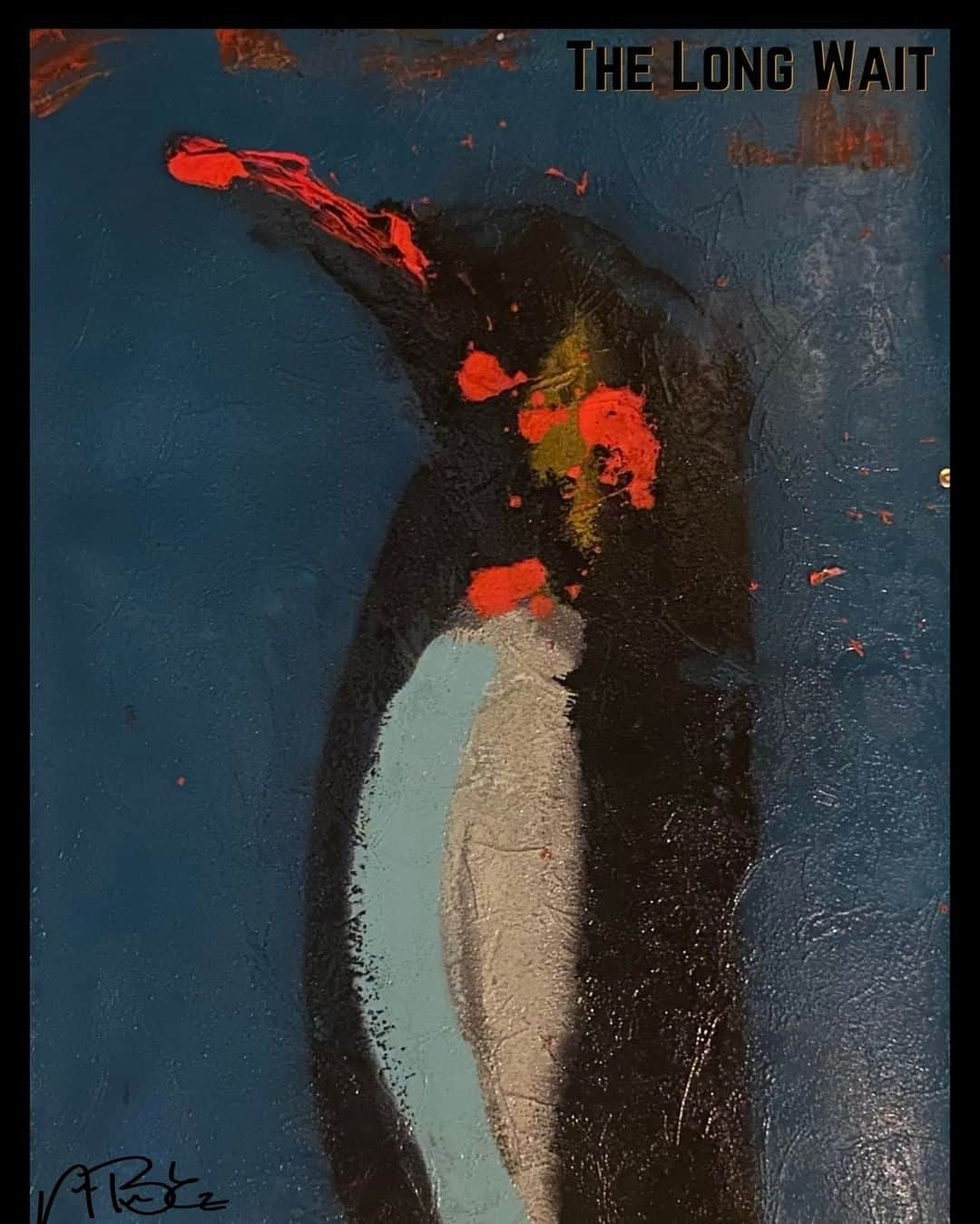 ニコラス・ブレンドンさんのインスタグラム写真 - (ニコラス・ブレンドンInstagram)「THE LONG WAIT: PART I / Post 1 of 2 (My bad penguin fic inspired by Nicky’s paintings -T)  A while ago in a nebula not too far distant, penguins used to fly the not-so-friendly skies. They had dominion over land, sea, and sky. However, land and sea had plentiful amounts of food and required less work. It was natural to spend less time flying and their bodies changed and adapted to be stronger swimmers. Over time flying became more difficult; then eventually outright impossible.  Over the millennia, stories would be passed from generation to generation about the before times when the penguins ruled all three realms. The adults would sigh with a nostalgia for something they never experienced and the children would look to the heavens and imagine what it must have been like. The desire to experience it once again became a driving force within their society and they quickly developed flying machines of all kinds. Then instead of a space race, it was more of a sprint. They went the equivalent of Kitty Hawk to Mars in only 12 earth years – a feat that took those of us with opposable thumbs 68!  However, one of the very same young ones that would look up at the sky didn’t just imagine being able to fly. That was too small a dream with too limited a goal. They knew in their flippers since their first remembered thought that they had had a DESTINY. Poe believed with all her heart and penguin soul, that her destiny was world domination. With that in mind, she knew the key to controlling the populace was dominion over the sky. The sky had the potential to not just fulfill dreams but also endless nightmares. To cause suffering beyond imagining. Anything could be dropped from the sky –from monster beats to mega bombs.  See next post for the rest of today's installment...  **Consider adopting one of these desperate intergalactic travelers. You may be their only hope to find a safe home.**  Today's Cast: Poe Hitchcock Winger  #Penguins #OriginalArtwork #Fiction #AcrylicPainting #ArtForSale #Cows」7月6日 5時56分 - nicholasbrendon