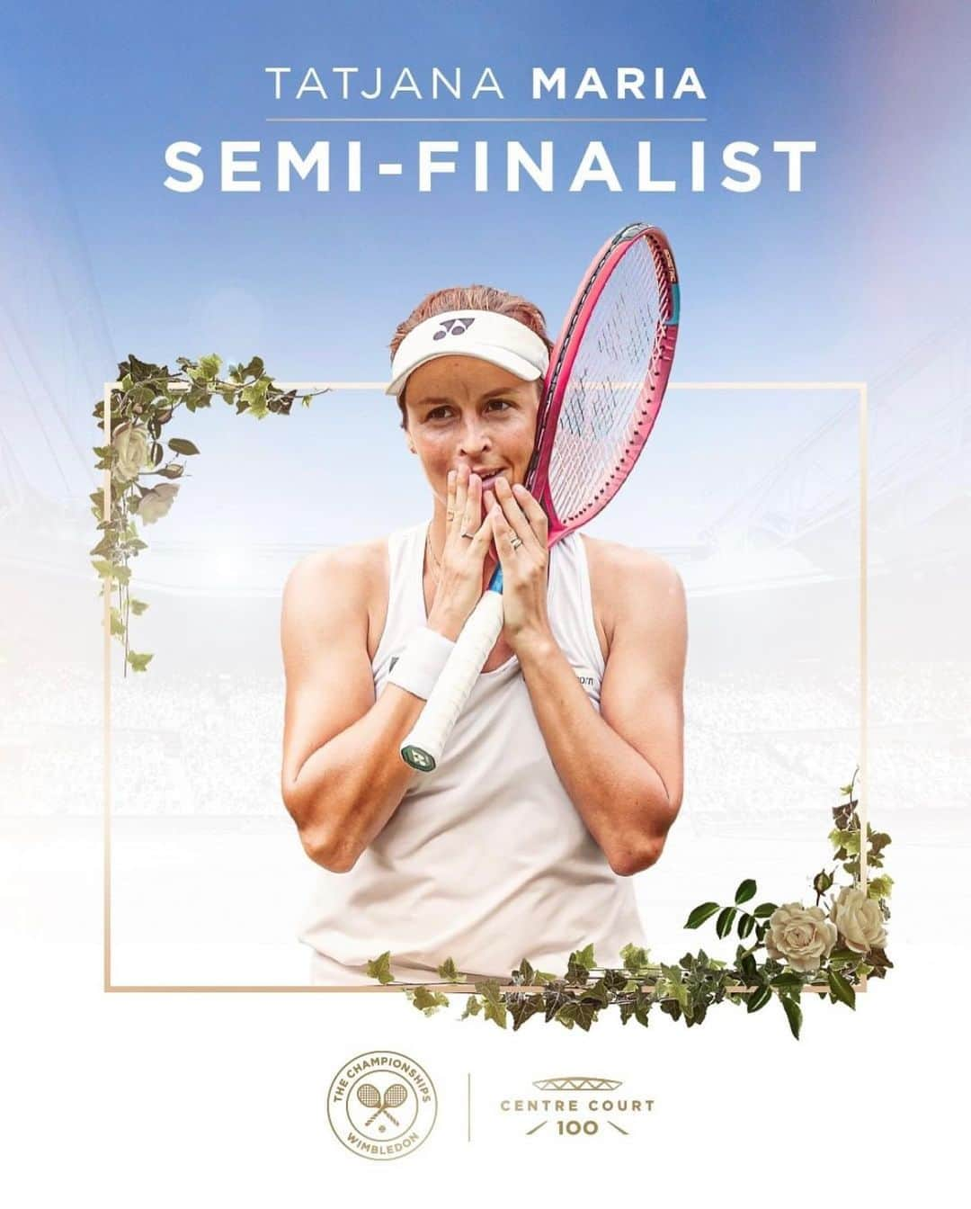 タチアナ・マリアのインスタグラム：「🤩 @wimbledon ❤️🍀」