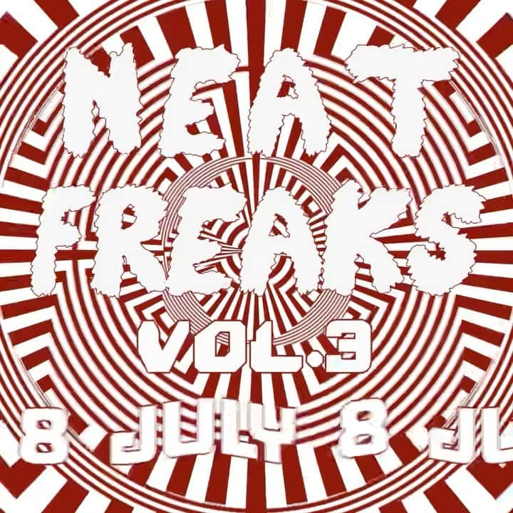 MGMTのインスタグラム：「Neat Freaks (@neatfreaks.nyc ) returns this Friday July 8th at @schimanskinyc , with djs @ballbuyer and @finnjones , hosted by Neat Freak (Andrew) Projections by @amjcrawford  It’s gonna be a potent one! Plus look out for limited edition Neat Freaks t shirts! See you on the dance floor  (ticket link in bio)」