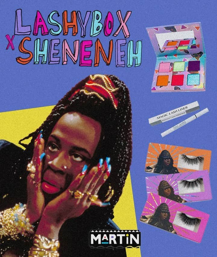 マーティン・ローレンスのインスタグラム：「Looky loooky! Sheneneh Jenkins is teaming up with @lashybox.co to bring you a special limited edition collab inspired by the 30th anniversary of Martin!   Get yours today at lashybox.com/pages/sheneneh  #teammartymar #martin #collab」