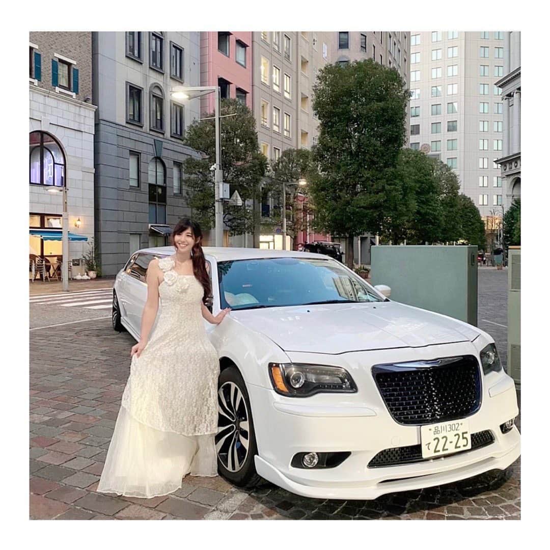 髙田知里のインスタグラム：「#旅行 #観光#パーティ#リムジン#旅#OL#白コーデ#ウェディングドレス #ウェディング」